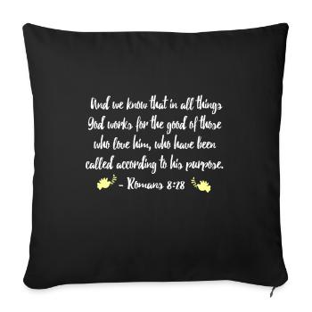 Romains 828 - Housse de coussin décorative 45 x 45 cm - noir - Devant