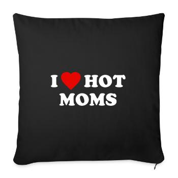 J'aime les mamans sexy - Housse de coussin décorative 45 x 45 cm - noir - Devant
