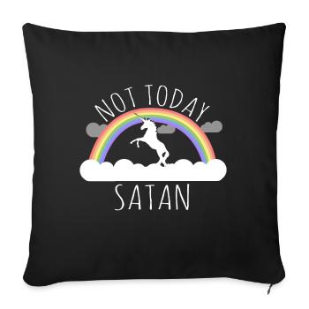 Heute nicht Satan - Sofakissenbezug 45 x 45 cm - Schwarz - Vorne