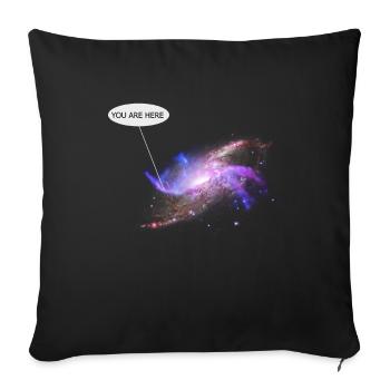 Nébuleuse Galaxie extra-atmosphérique Milkyway Rocketship - Housse de coussin décorative 45 x 45 cm - noir - Devant