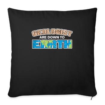 Étude géologue des roches de la chimie de la terre - Housse de coussin décorative 45 x 45 cm - noir - Devant