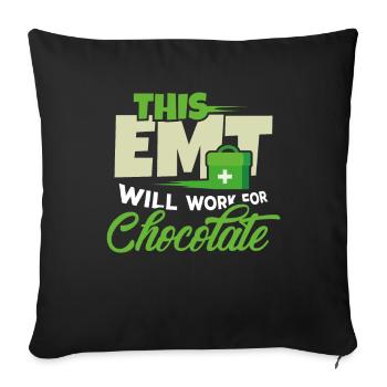 EMT Emergency Medical Technician Paramedic Gift - Sofa pillowcase 17,3'' x 17,3'' (45 x 45 cm) - black - Front