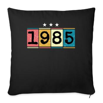 1985 - Sofa pillowcase 17,3'' x 17,3'' (45 x 45 cm) - black - Front