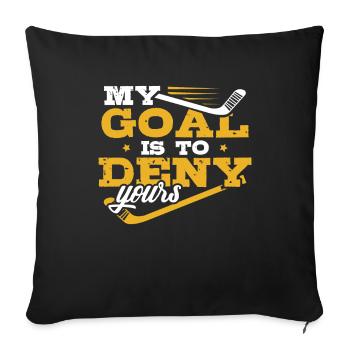 Ice Hockey Goalie Penalty Puck Goalkeeper Gift - Sofa pillowcase 17,3'' x 17,3'' (45 x 45 cm) - black - Front