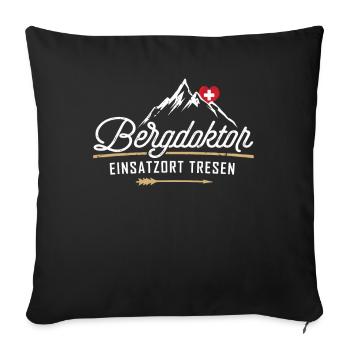 Bergdoktor - Site de Tresen - Housse de coussin décorative 45 x 45 cm - noir - Devant