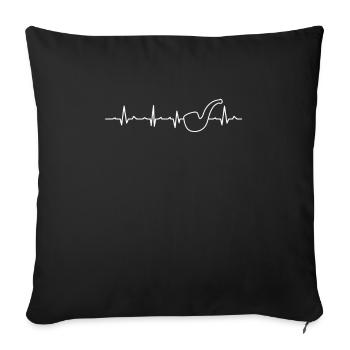 Zigarren-Tabak-rauchende Raucher-Rauch-Zigarettenpfeife - Sofakissenbezug 45 x 45 cm - Schwarz - Vorne