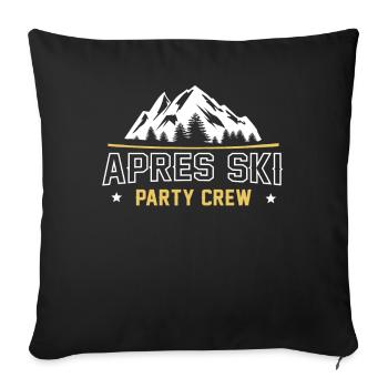 Apres Ski Party Crew - Sofa pillowcase 17,3'' x 17,3'' (45 x 45 cm) - black - Front
