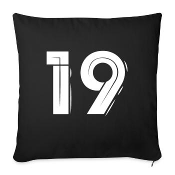 19 - Sofa pillowcase 17,3'' x 17,3'' (45 x 45 cm) - black - Front