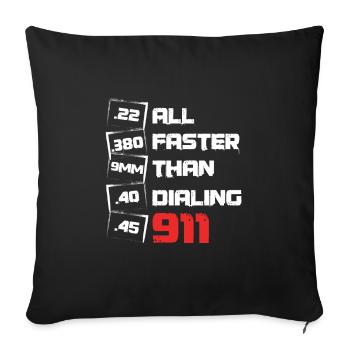 Tous plus rapides que de composer un armurier des droits de l'artillerie - Housse de coussin décorative 45 x 45 cm - noir - Devant