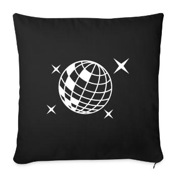 Disco ball - Sofa pillowcase 17,3'' x 17,3'' (45 x 45 cm) - black - Front