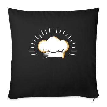 chef's Hat - Sofa pillowcase 17,3'' x 17,3'' (45 x 45 cm) - black - Front