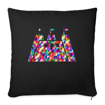 Castle - Sofa pillowcase 17,3'' x 17,3'' (45 x 45 cm) - black - Front