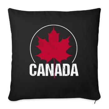Canada - Sofa pillowcase 17,3'' x 17,3'' (45 x 45 cm) - black - Front