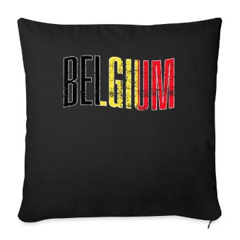 Belgique - Housse de coussin décorative 45 x 45 cm - noir - Devant
