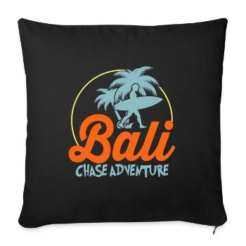 Bali city Indonesia vacation travel city break - Sofa pillowcase 17,3'' x 17,3'' (45 x 45 cm) - black - Front