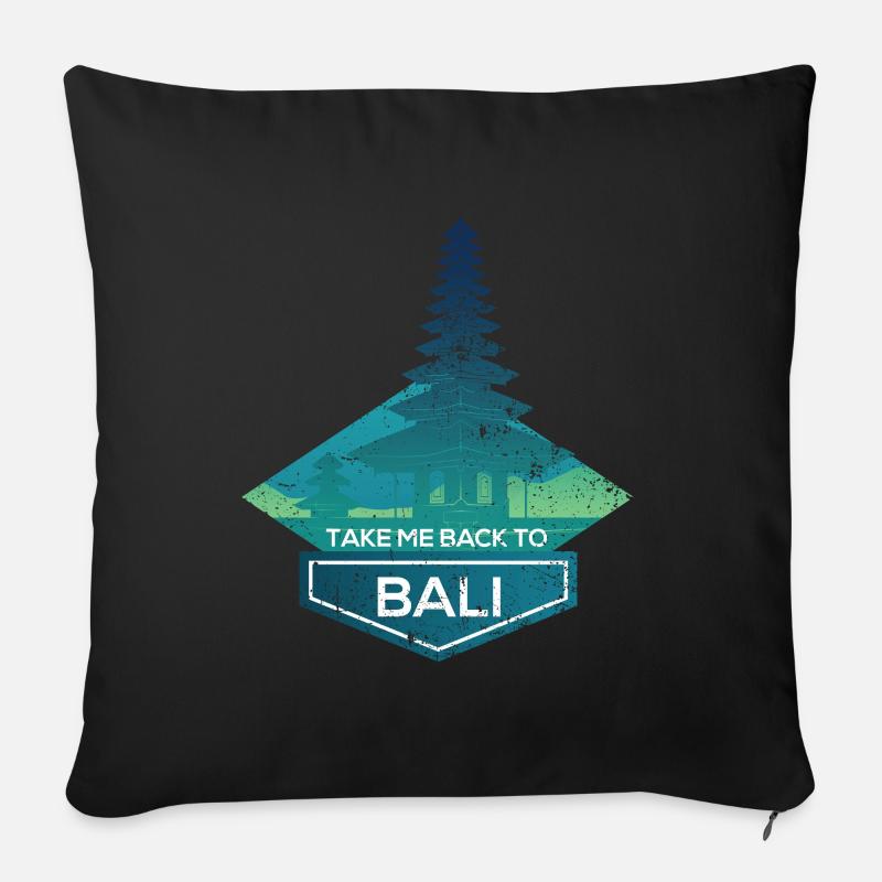 Bali - Sofakissenbezug 45 x 45 cm - Schwarz