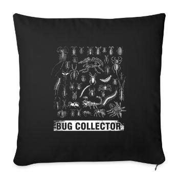 Insectes Entomologie Propriétaires d'insectes Animaux Bug - Housse de coussin décorative 45 x 45 cm - noir - Devant