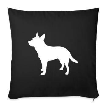 Australian Cattle Dog - Sofakissenbezug 45 x 45 cm - Schwarz - Vorne