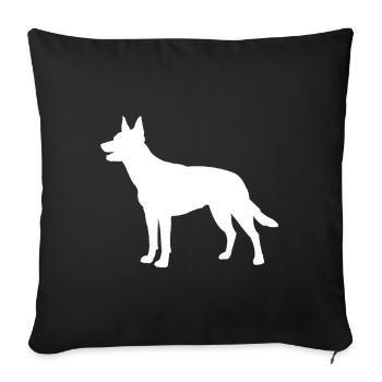 Australian Kelpie - Housse de coussin décorative 45 x 45 cm - noir - Devant