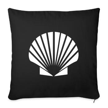 shell - Sofa pillowcase 17,3'' x 17,3'' (45 x 45 cm) - black - Front