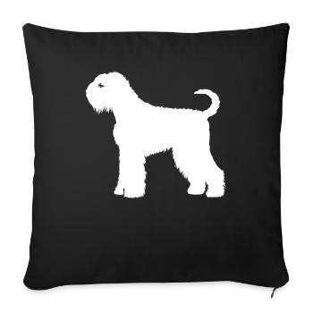 Russian Black Terrier - Sofa pillowcase 17,3'' x 17,3'' (45 x 45 cm) - black - Front