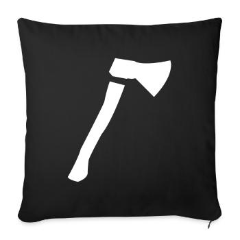 Axt - Sofakissenbezug 45 x 45 cm - Schwarz - Vorne