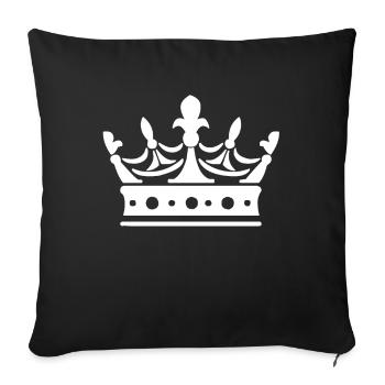 Krone Symbol König Kaiser Königin Mittelalter - Sofakissenbezug 45 x 45 cm - Schwarz - Vorne