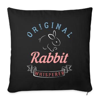 rabbit - Sofa pillowcase 17,3'' x 17,3'' (45 x 45 cm) - black - Front