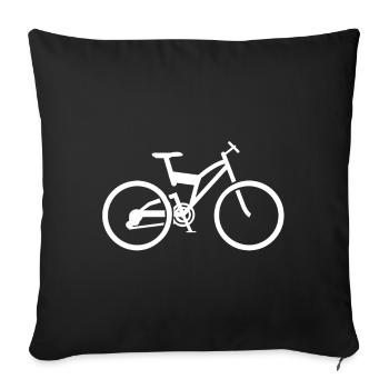 Vélo - Housse de coussin décorative 45 x 45 cm - noir - Devant