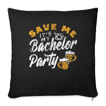 Bachelor Party JGA Party Men - Sofa pillowcase 17,3'' x 17,3'' (45 x 45 cm) - black - Front