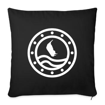 Amrum coat of arms - Sofa pillowcase 17,3'' x 17,3'' (45 x 45 cm) - black - Front