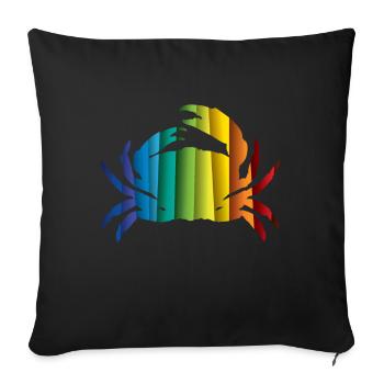 Crabe, cancer - Housse de coussin décorative 45 x 45 cm - noir - Devant
