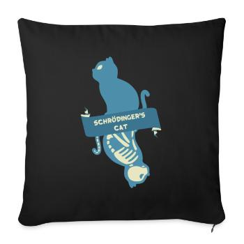 Schroedinger's Cat I Funny Dead or Alive - Sofakissenbezug 45 x 45 cm - Schwarz - Vorne
