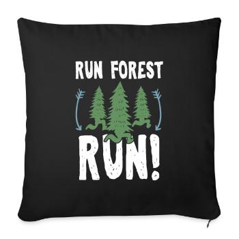 Funny Camper Run Forest Run Environmental - Sofa pillowcase 17,3'' x 17,3'' (45 x 45 cm) - black - Front