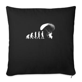 Paramotor Evolution Paragliders Paragliding - Sofa pillowcase 17,3'' x 17,3'' (45 x 45 cm) - black - Front