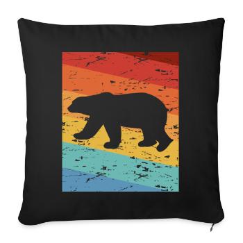 Polar Bear - Housse de coussin décorative 45 x 45 cm - noir - Devant