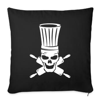 Cuisine Pirate Culinary Chef Cook Cooking Food - Sofa pillowcase 17,3'' x 17,3'' (45 x 45 cm) - black - Front