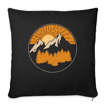 Aventure en plein air nature cadeau nature camping - Housse de coussin décorative 45 x 45 cm - noir - Devant