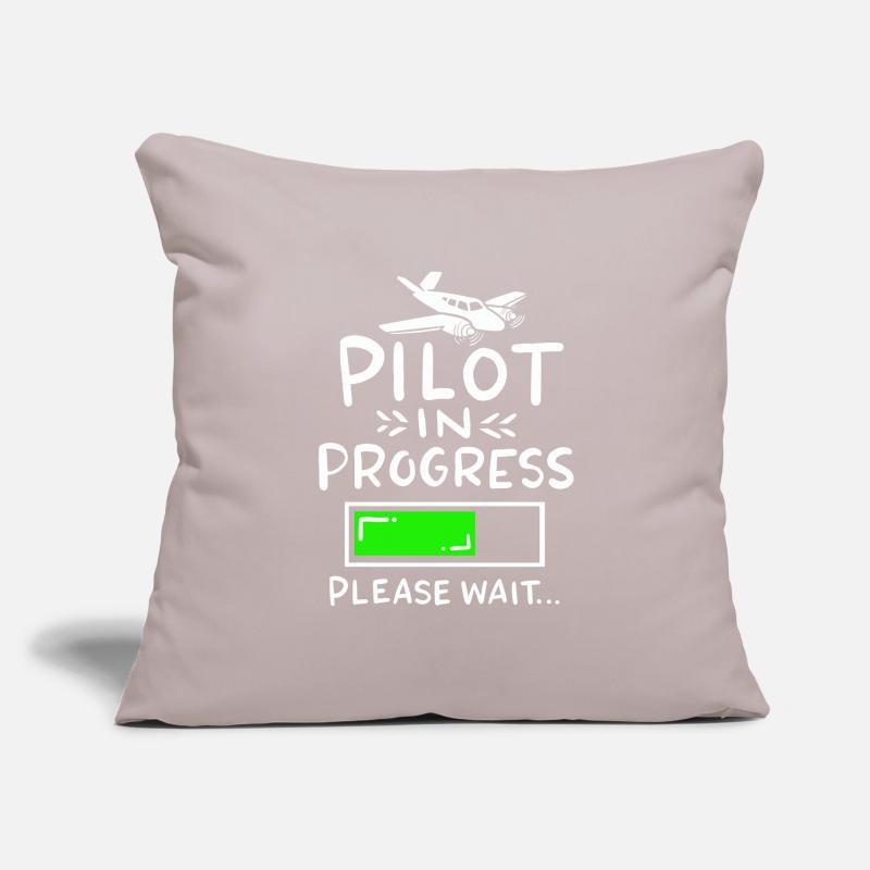 Pilot training flying dream job gift Sofa pillowcase 17,3'' x 17,3'' (45 x 45 cm)