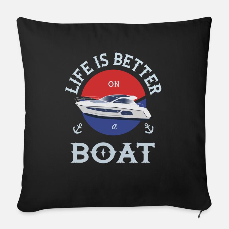 Boot - Sofa pillowcase 17,3'' x 17,3'' (45 x 45 cm) - black