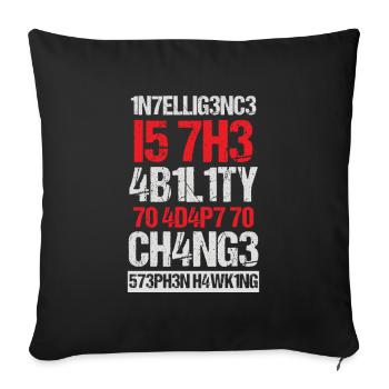 Stephen Hawking Sayings Motivational Quotes Gift - Housse de coussin décorative 45 x 45 cm - noir - Devant