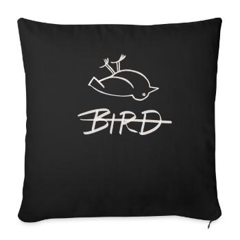 dead bird - funny tshirt gift drawing - Sofa pillowcase 17,3'' x 17,3'' (45 x 45 cm) - black - Front
