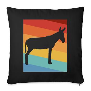 ass - Sofa pillowcase 17,3'' x 17,3'' (45 x 45 cm) - black - Front