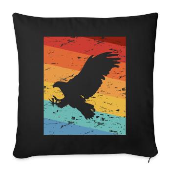 aigle - Housse de coussin décorative 45 x 45 cm - noir - Devant