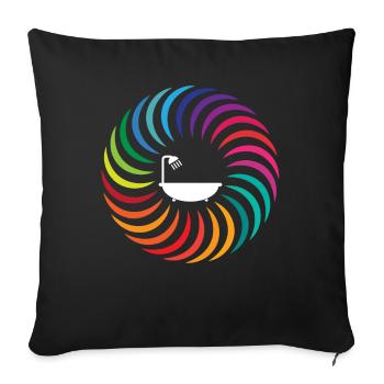 Bathtub Rainbow Boomerang Circle - Sofa pillowcase 17,3'' x 17,3'' (45 x 45 cm) - black - Front