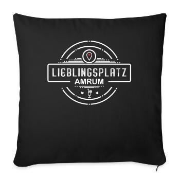 Amrum: My favorite place - Sofa pillowcase 17,3'' x 17,3'' (45 x 45 cm) - black - Front