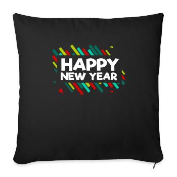 Nouvel An Joyeux Nouvel An 2020 - Housse de coussin décorative 45 x 45 cm - noir - Devant