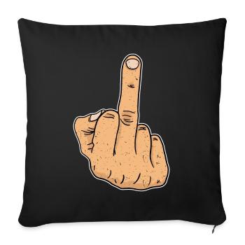 Fuck You majeur Je déteste les gens cadeau - Housse de coussin décorative 45 x 45 cm - noir - Devant