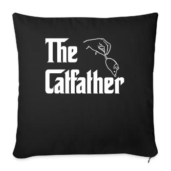 Le cadeau de chats Catfather Daddy Dad Cat Cats - Housse de coussin décorative 45 x 45 cm - noir - Devant