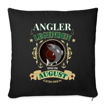 Angler - Sofakissenbezug 45 x 45 cm - Schwarz - Vorne